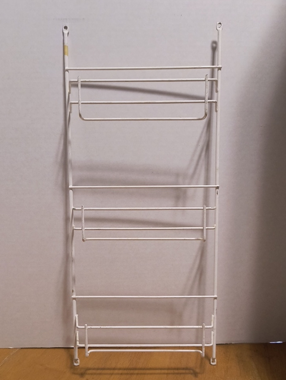 White Wall Rack Organizer - Home Storage & Organization Spices B2